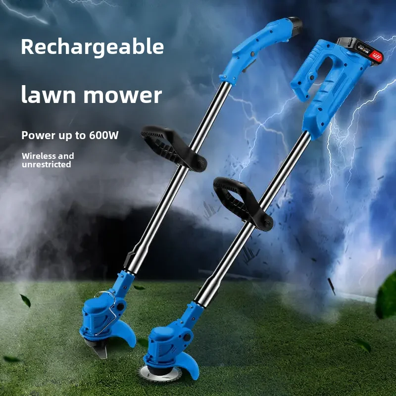 MultifunctionalSmallElectricLawnMowerHomeUseRechargeableGrassTrimmerLawnCareTool