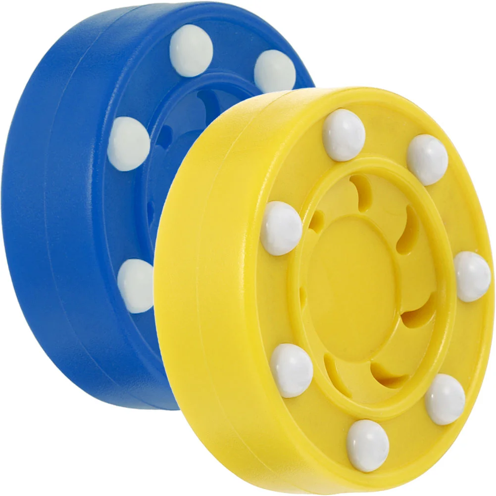 

2 Pcs Hockey Ice Toys Pucks Reusable Accessories Outdoor Plastic Balls Practicing