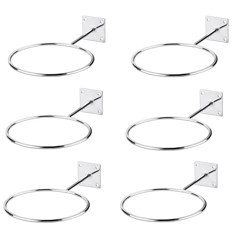 Elos6pcs Ball Rack Iron Wall Mount Display Bracket Ball Holder Ball Rack For Soccer Football