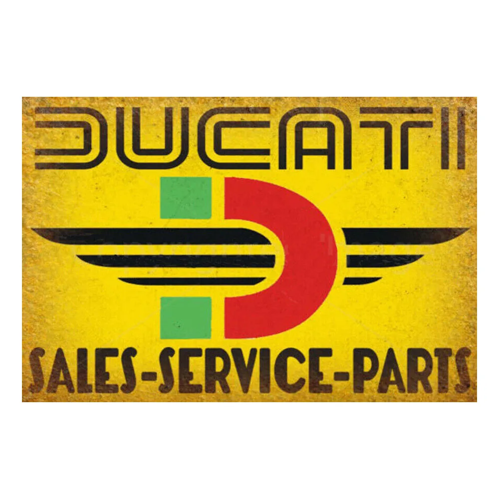 Ducati желтая дизайнерская настенная железная пластина винтажные металлические