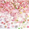 Random Mixed Sweet Pink Bow Nail Charms 3D Resin Pink  Rose Flower Nail Art Decorations Accessories for DIY Cream Glue Crafts 1