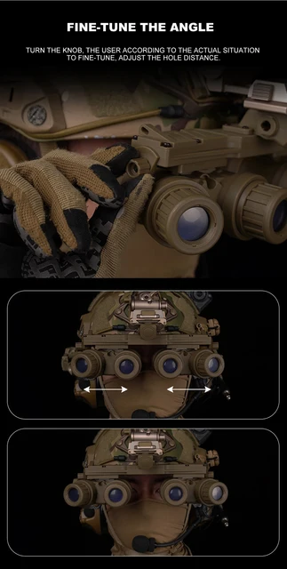 Dispositivo Visione Notturna GPNVG18 - Binocolo 4 Tubi, Per Softair, Caccia E Tattica Militare - Foto 3