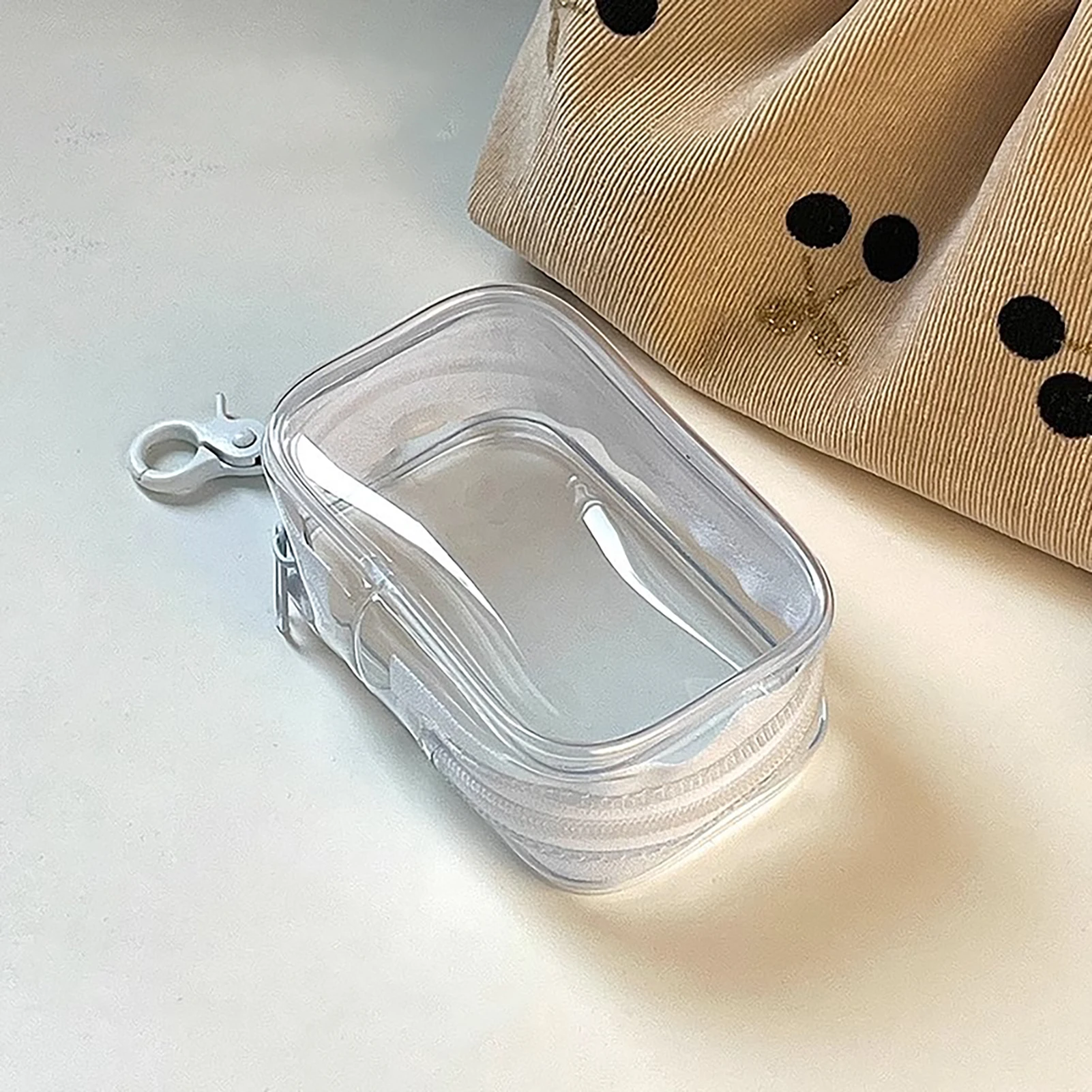 Transparent Mystery Box Cosmetic Bag Keychain Bag Storage Case Zipper Clear Makeup Bags Beauty Case Travel Make Up Organizer