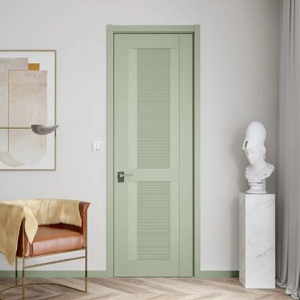 Domestic manufacturers direct sales of lacquer-free solid wood composite interior door 3