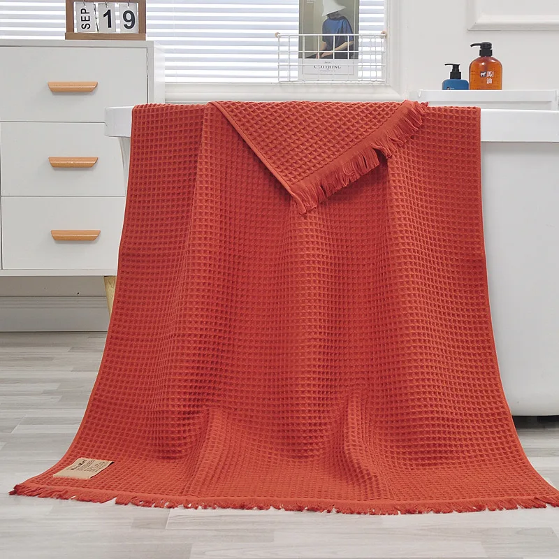 

Men's Large Towel XXL 90X180 Bathroom Soft Absorbent Cotton Women's Waffle Fringe Bath Towel Adult Shawl Scarf Free Shipping