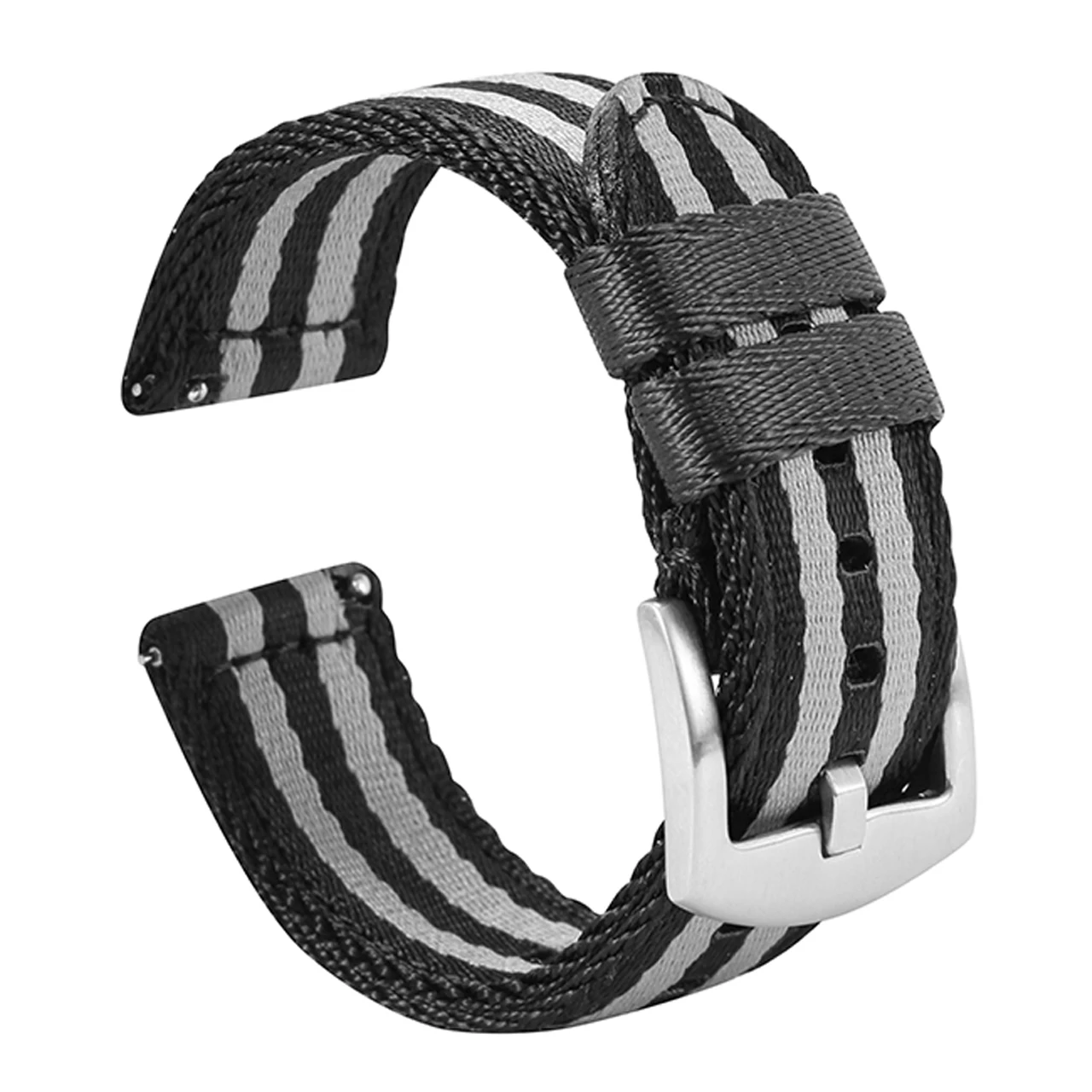 Premium Smooth Nylon Watch Strap - Woven Seatbelt Watchband with Quick Release
