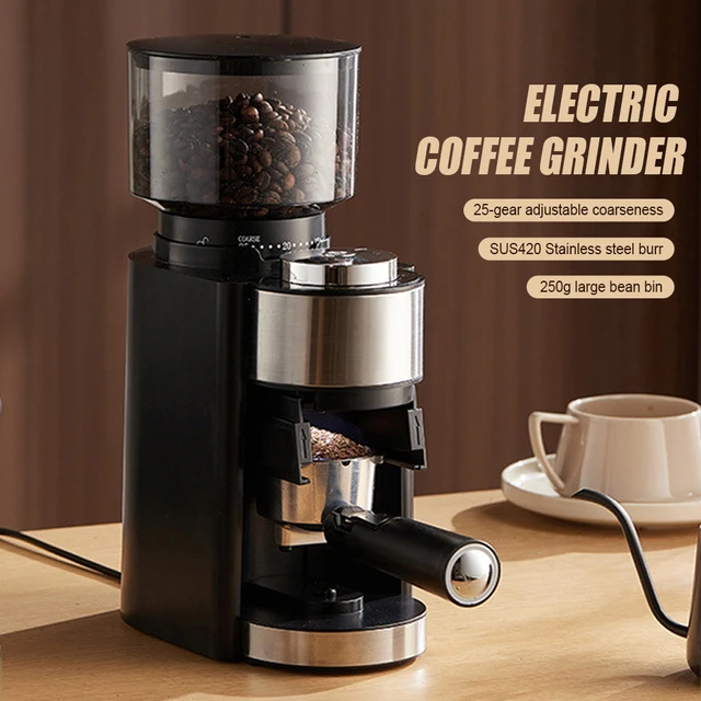 Electric Burr Coffee Grinder, Adjustable Burr Mill Coffee Bean Grinder with  18 Grind Settings, Burr Coffee Grinder for Espresso - AliExpress