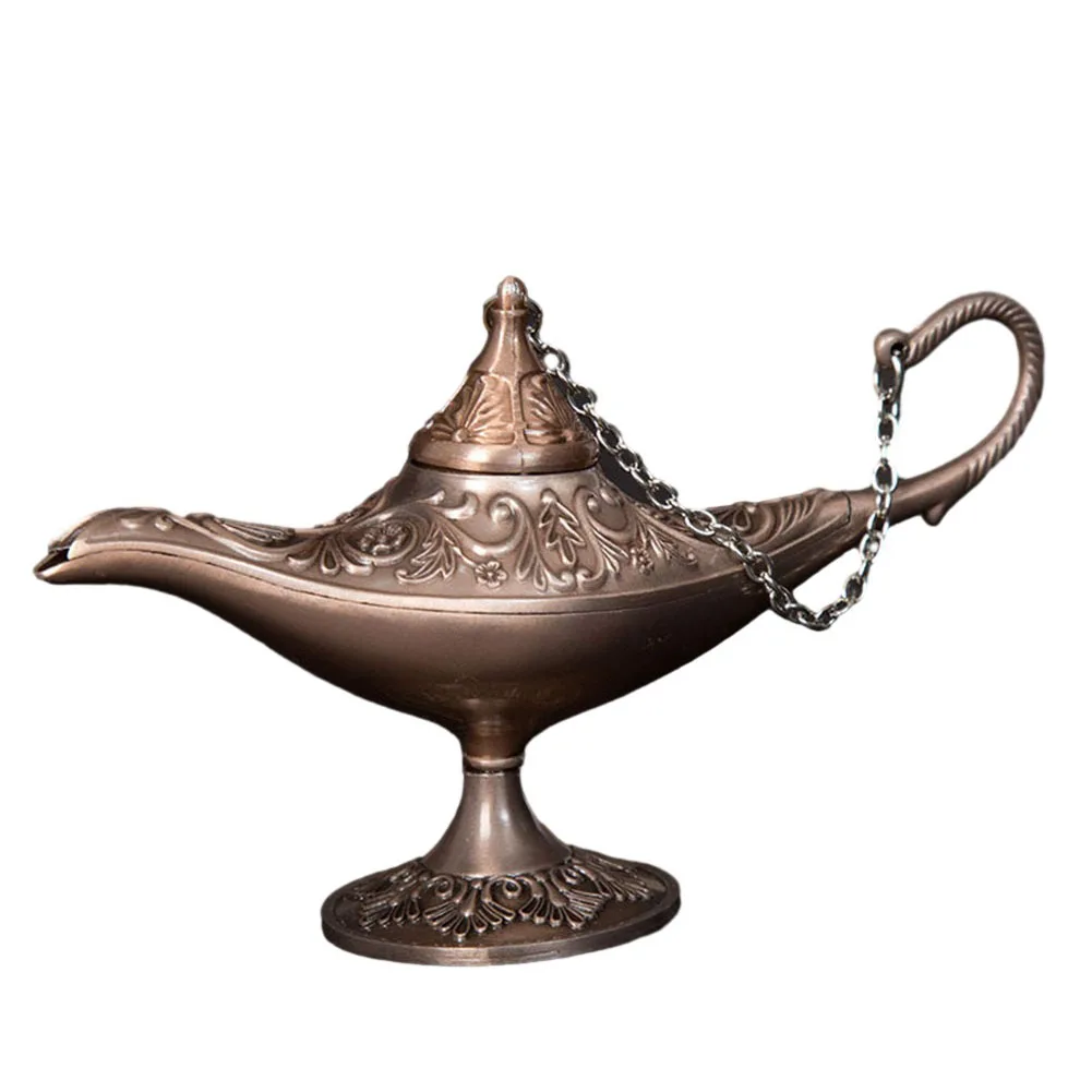 1Pc Vintage Legend Lamp Lega Di Zinco Legend Aladdin Lamp Wishing Light Tabletop Decor Crafts For Home Wedding Decoration Gift