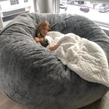 fluffy huge bean bag