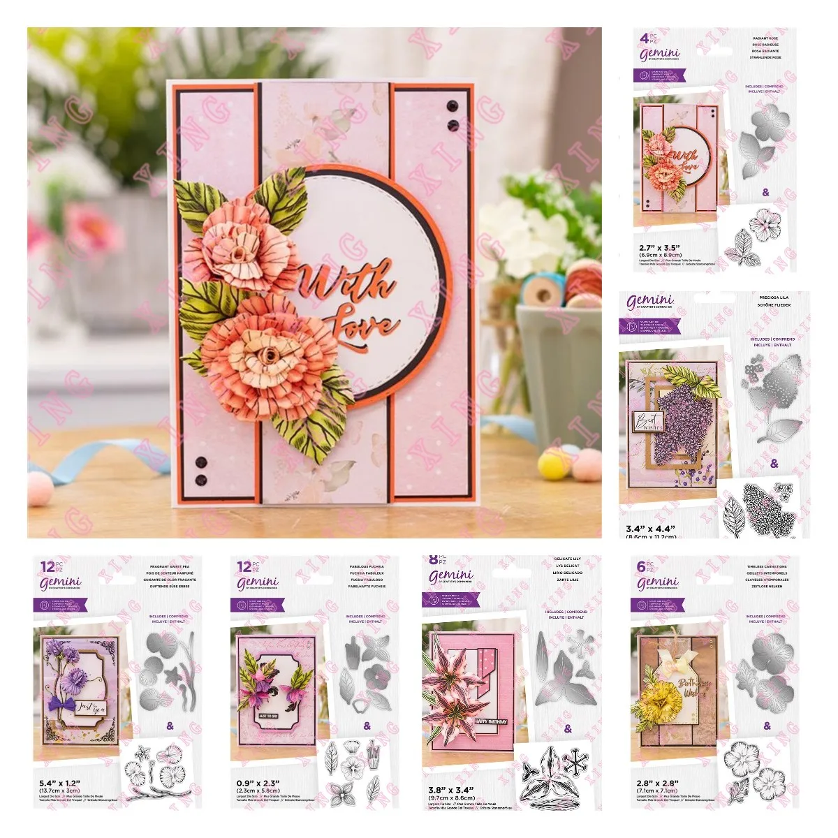

2022 Fragrant Sweet Pea Timeless Carnations Fabulous Fuchsia Radiant Rose Lovely Lilac Delicate Lily Decorate Metal Cutting Dies