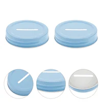 20 Pcs Wide Mouth Jar Lids Replacement Coin Bank Slot Lid Sealing Covers Saving Pot Slot Lid Mason Can Lid Practical Canning 1