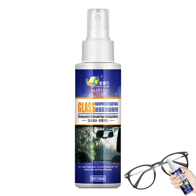 

Непромокаемый спрей для автомобильного стекла, 120 мл, дверь для душа, противотуманный спрей, аксессуары для ванной комнаты, водостойкое покрытие для зеркал под раковину