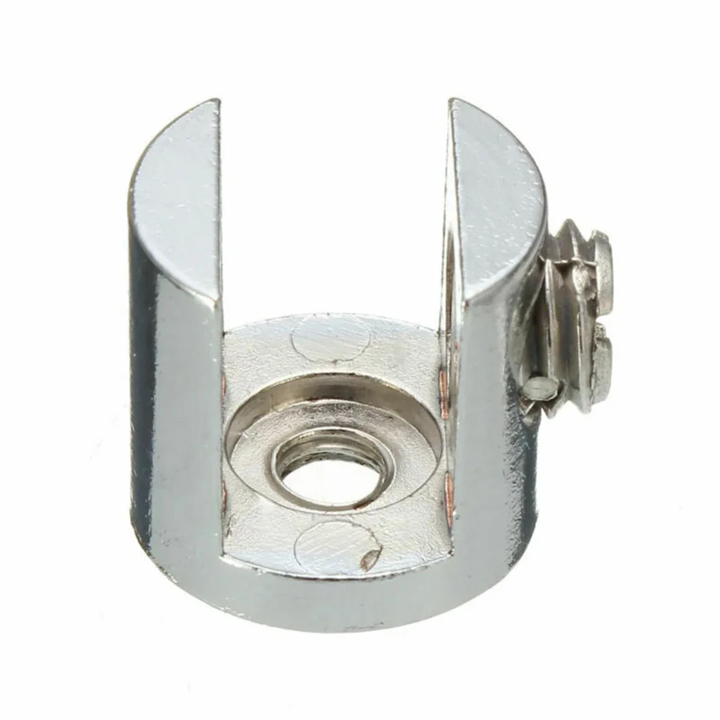 Description Picture 5 of item10pcs Zinc Alloy Glass Shelf Support Clamp Brackets Clip Polished Chrome Shelves For Barhroom Mirror Tight Hardware Parts 6-12mm