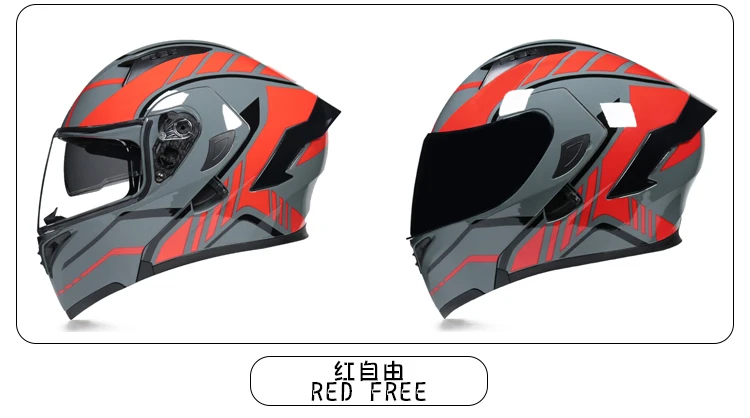 ダブルレンズバイクヘルメット,フルフェイスプロテクション