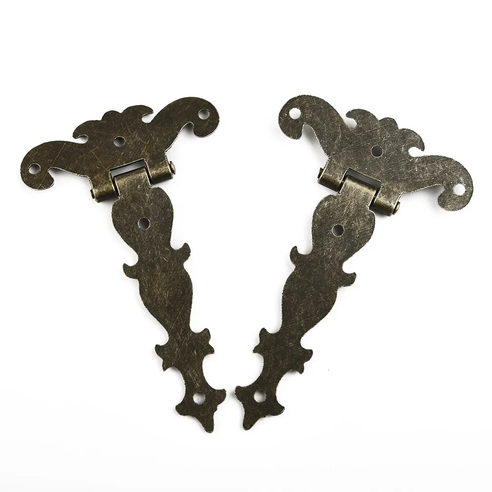 2Pcs Retro Bronze Zinc Alloy Hinge For Windows Cabinet Cupboard Wardrobe Doors Wooden Boxes Jewelry Case Hinges 113*69mm door hinges