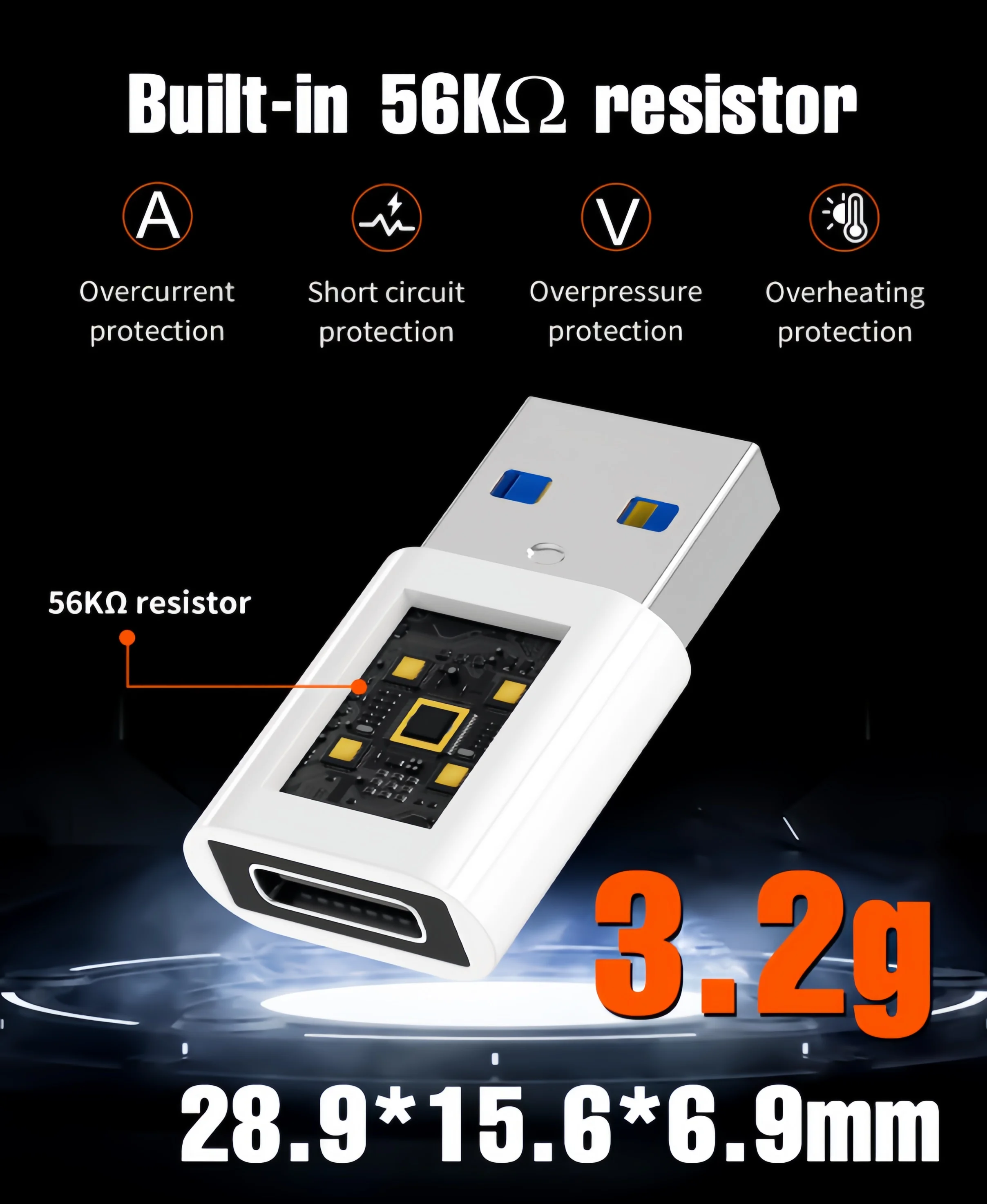 맥북 아이폰 15 16 17 프로 맥스 워치 패드 갤럭시 노트북 태블릿용 타입-C 여성용-USB 3.0 남성용 어댑터