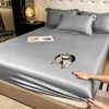 Natural Mulberry Silk Fitted Sheet  Mattress Cover Queen King Size Customized Size Luxury High-End Silk Bedding Sheets 2