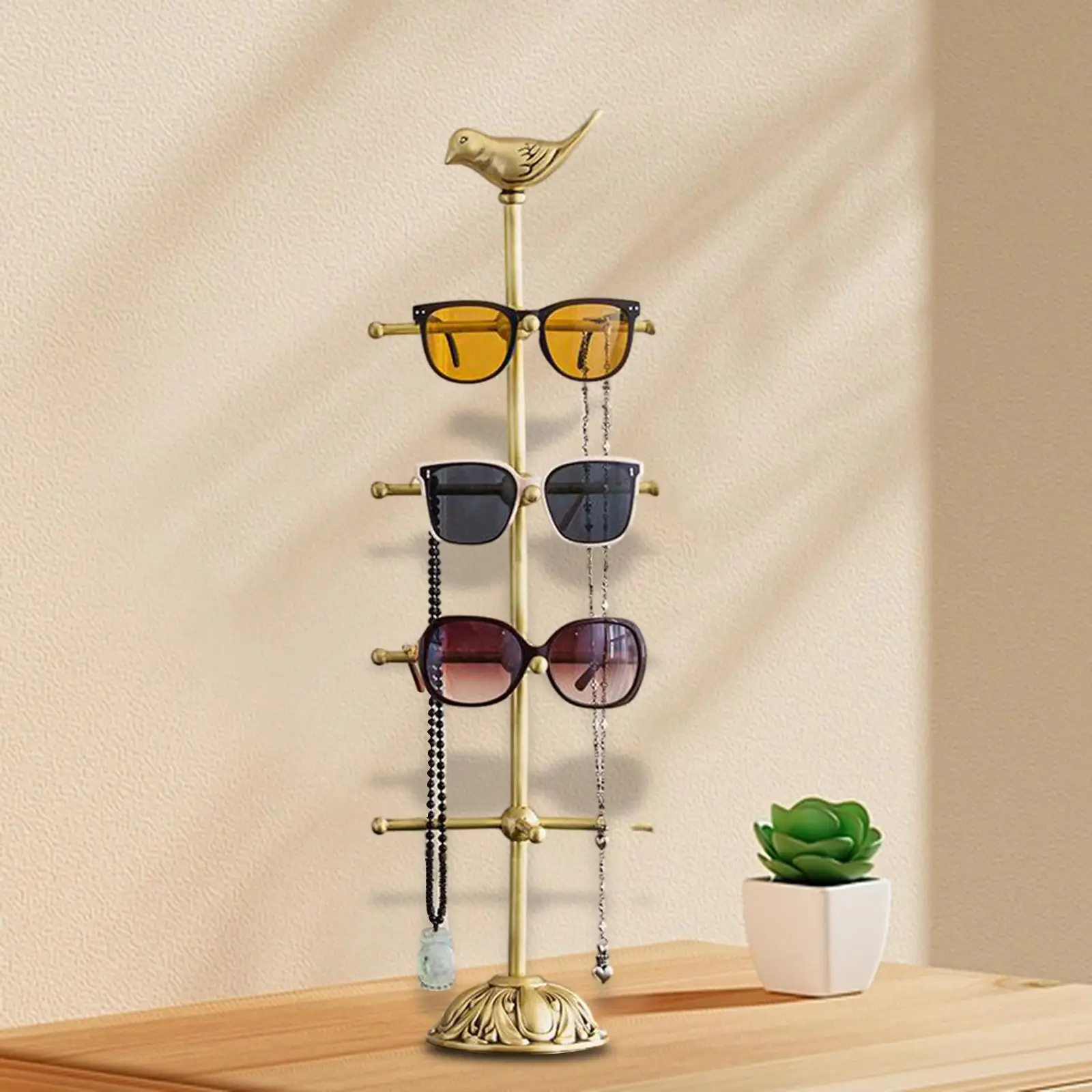 

Jewelry Display Stand Sunglasses Display Rack for Dorm Wedding Organization