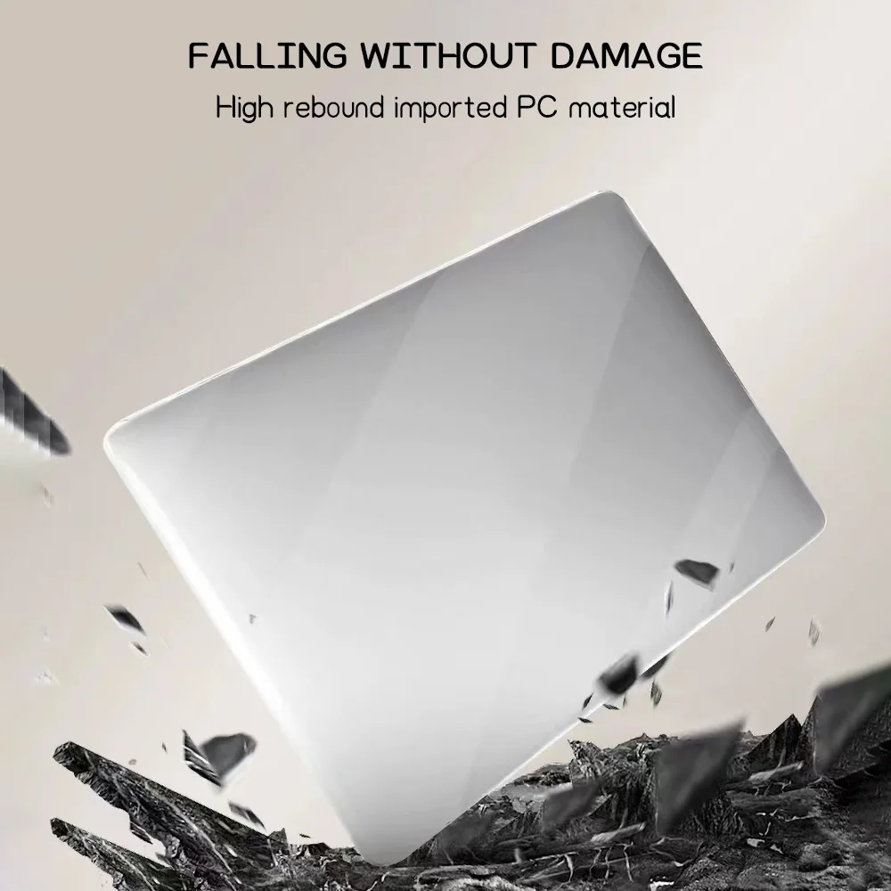 Sleek Clear Protective Laptop Case Cover - Air & Pro Series
