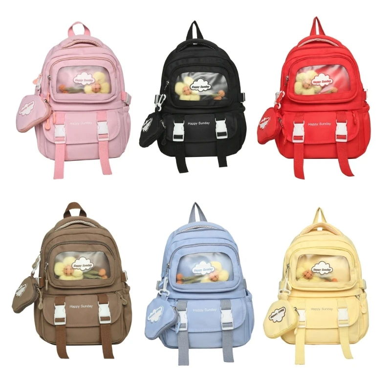 

Women Large Capacity Backpack Clear Backpack Student School Backpack Japanese Styles Backpack Girls Travel Backpack E74B