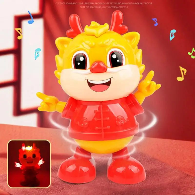 

Electric Singing Dancing Dragon Toy for Baby Kids Swinging Dragon with Music Flashing Light Children New Year Gift