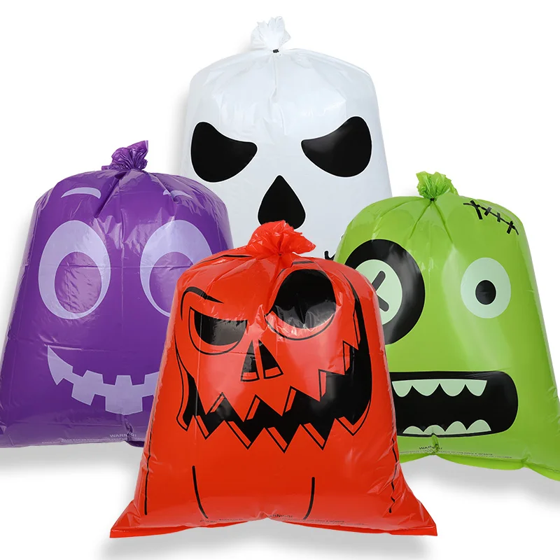Große Halloween-Kürbis-Müllblattbeutel aus Kunststoff für Zuhause, Outdoor, Garten, Hof, Dekoration, Rasentasche, fröhliche Halloween-Party-Requisiten