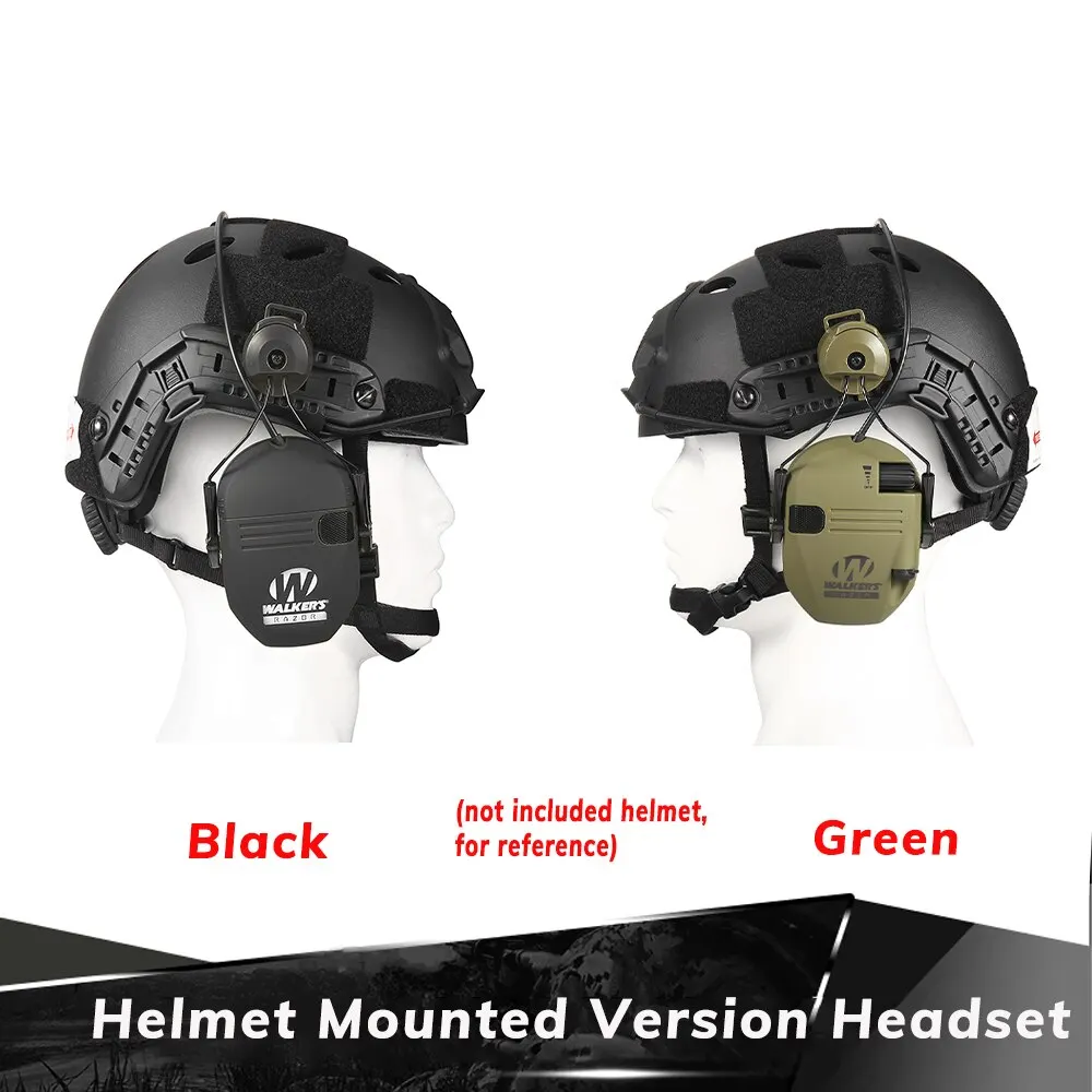 Electronic Shooting Headset Helmet Mounted Version Hunting Pickup and Noise Reduction Tactical Headset Hearing Protection