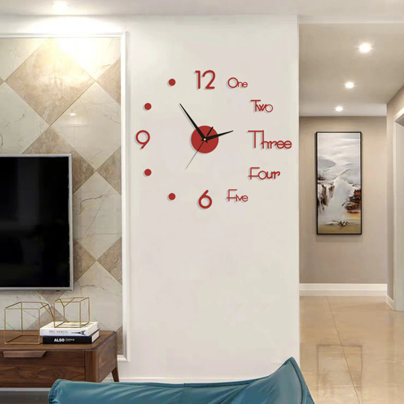 3D Wall Clock Mirror Wall Stickers Creative DIY Clocks Removable Art Decal Sticker Clock Decor for Home Office Room