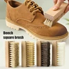 1PC Pig Bristles Shoe Brush For Slippers Sneaker Brush Shoes Cleaning Brushes Boot Brush Cleaner Wood Handle Shoe Brush 2