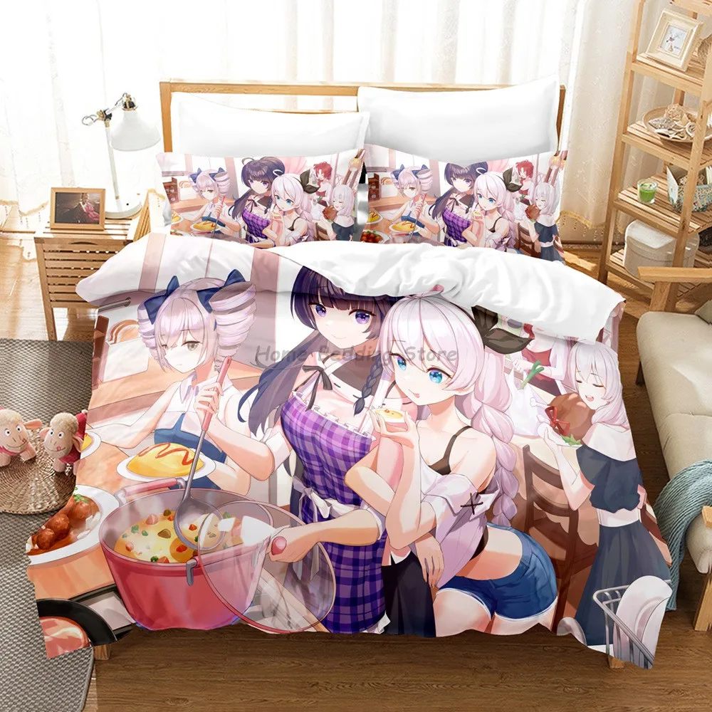 

Honkai Impact 3 Bedding Set Cartoon Girls Duvet Cover Set 3pcs Comforter Set Single Full King Twin Size Game Gaming Duvet Cover