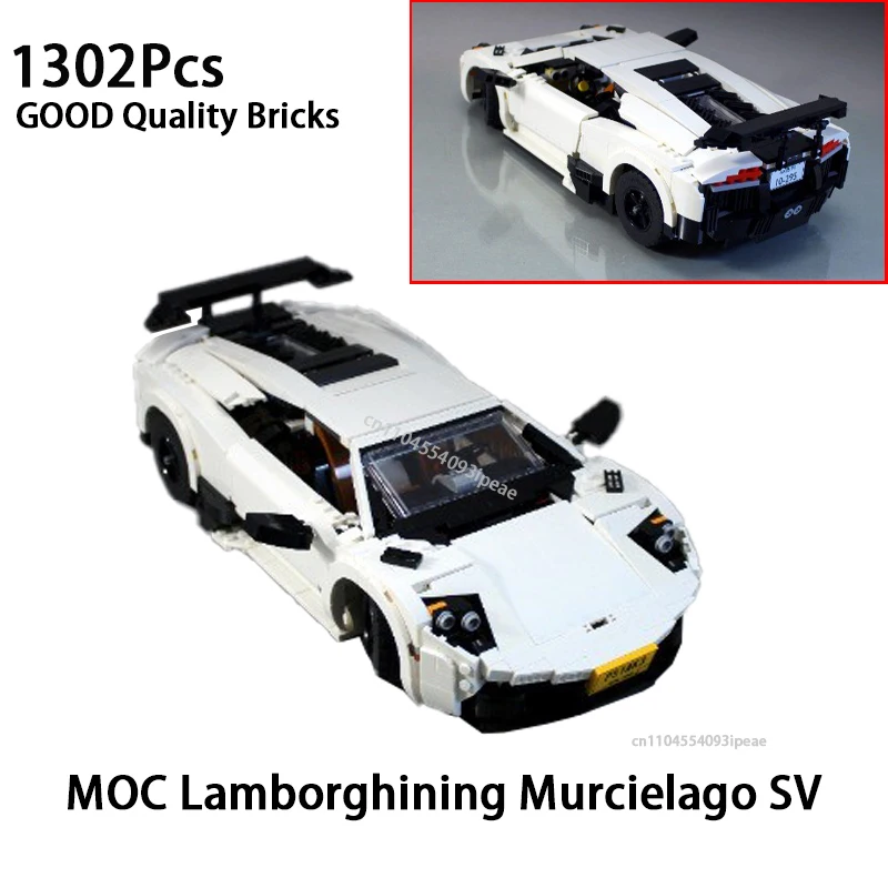 NEUER Auto-Bausatz: Kreativer Experten-Bausatz F-40 Shelby Cobra C3 GT-40 GT-R Murcielago Cruiser SUV Roadster Pickup Fahrzeug-Bausteine Spielzeug-Geschenk – Detail 23