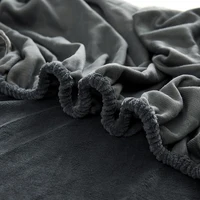 WASART hiver chaud velours polaire drap-housse élastique housse de matelas couple 2 places linge de lit luxe double drap 150x190 5