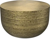 Johnsen Boho 30 Inch Wide Metal Coffee Table in Antique Gold, Fully Assembled, for The Living Room and Bedroom 1