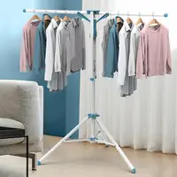 Folding Clothes Drying Rack Sturdy Tripod Clothes Drying Rack with Adjustable Height Foldable Design for Indoor/outdoor Laundry 1