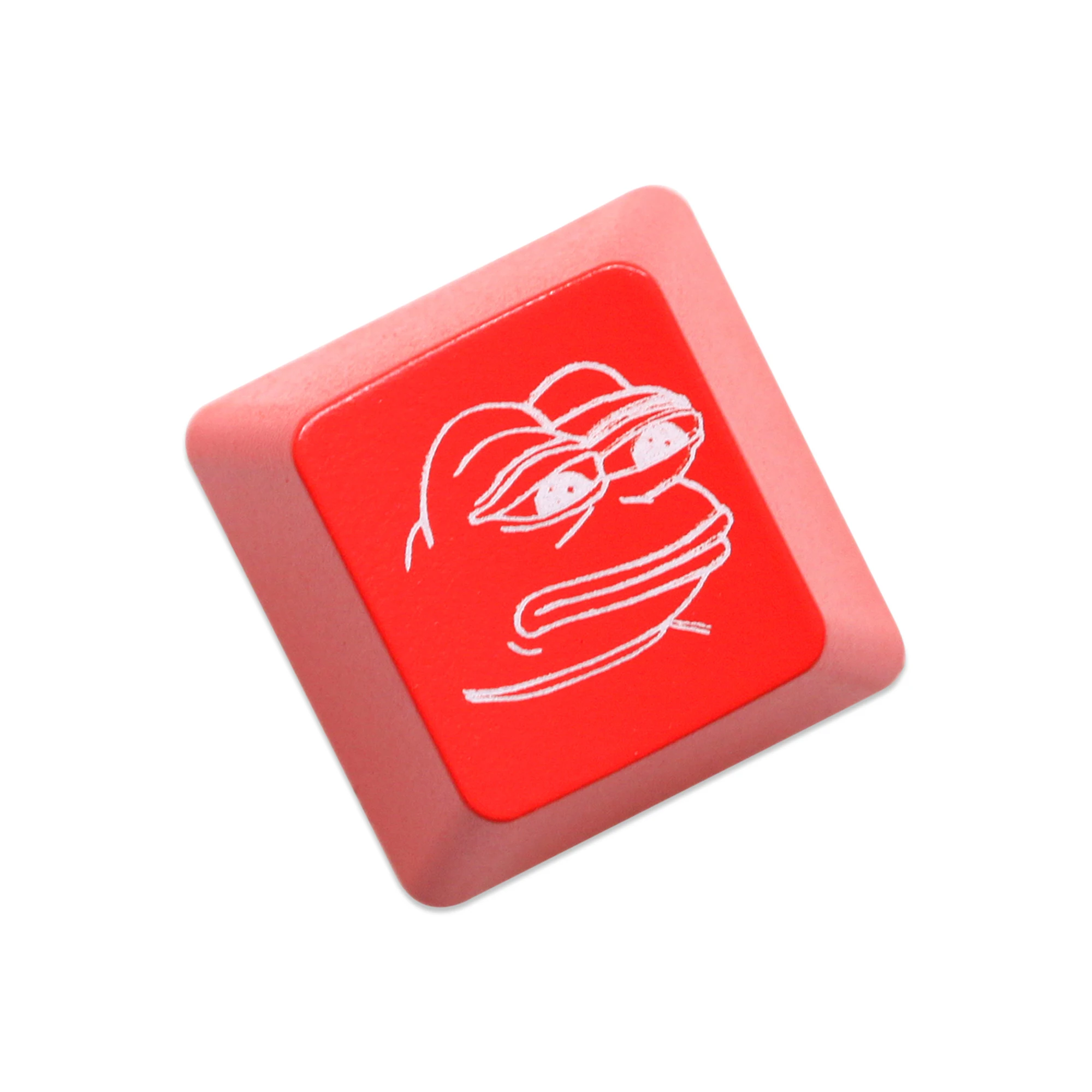 Abs Gravado Brilho Através de Keycaps Retroiluminado Preto Vermelho r1 Esc Sapo Triste Thx Meme Internet Trends Novidade
