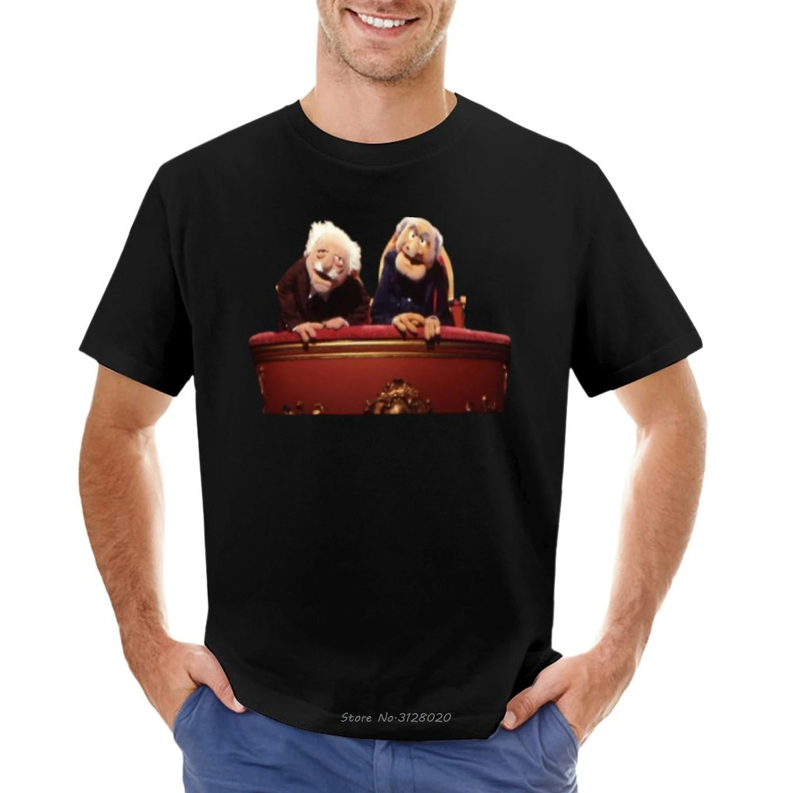 Statler und Waldorf Vintage T-Shirt Sommer Tops T-Shirts Mann Grafik T-Shirt Mode übergroße T-Shirt Männer Kleidung Tops T-Shirts