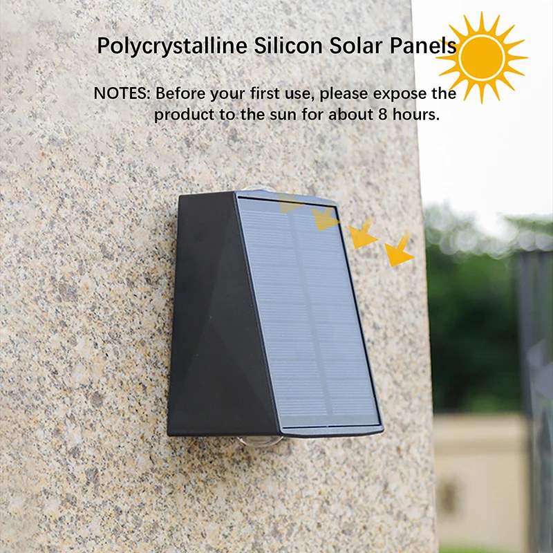 Solar Wall Lights - Outdoor LED Lighting for Deck, Patio, Yard, Garden, Stairs, and Railings, Bright White Illumination
