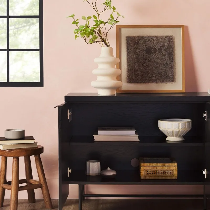 Walker Edison Scandinavian Grooved 4Door Sideboard, 69, 41 OFF