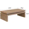 Wooden Coffee Table, 47.6" Rectangle Mid CenturyWood Coffee Tables, Solid Firwood Tabletop Cocktail Tables , Living Room Table 2