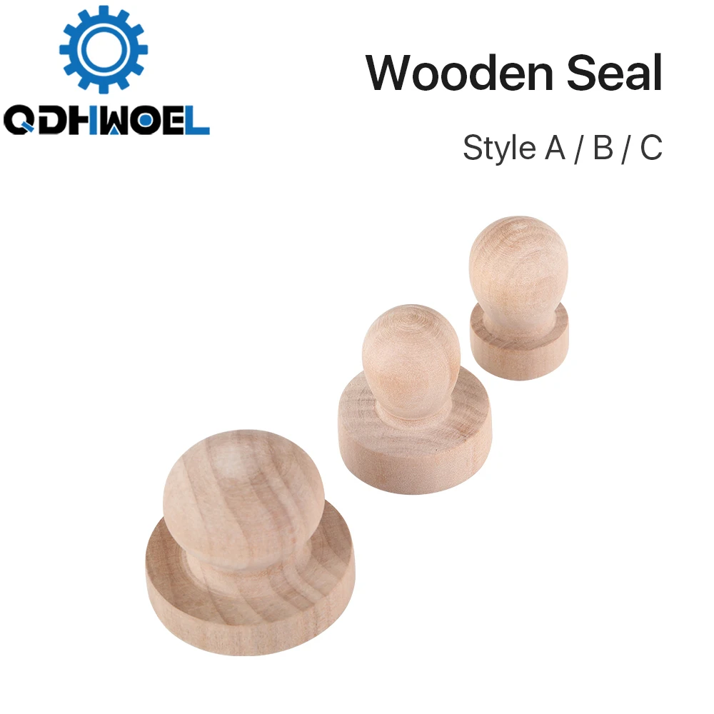 QDHWOEL DIY 목재 도장 레이저 조각 재료, CO2 조각 레이저 기계용 목재 스탬프, DIY 선물 액세서리