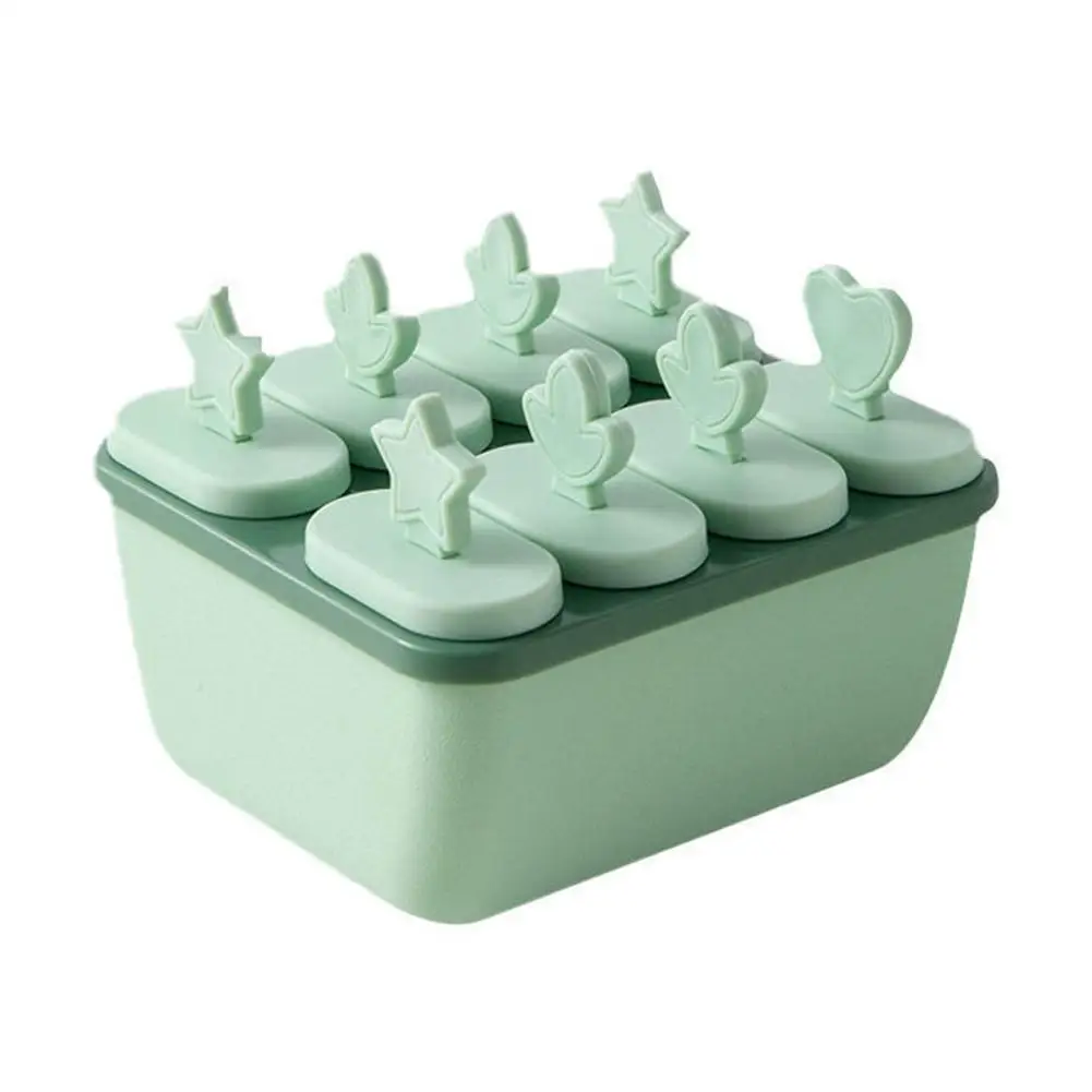 8 Cell Ice Cream Molds Summer Kitchen DIY Model Handmade Maker Mold Cube Ice Fruit Children Mould Popsicle Reusable Freezer H7C6