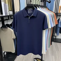 Polo pour homme à manches courtes, col à revers, tissu doux, décontracté, pour le travail, l'été, usage quotidien, respirant 5