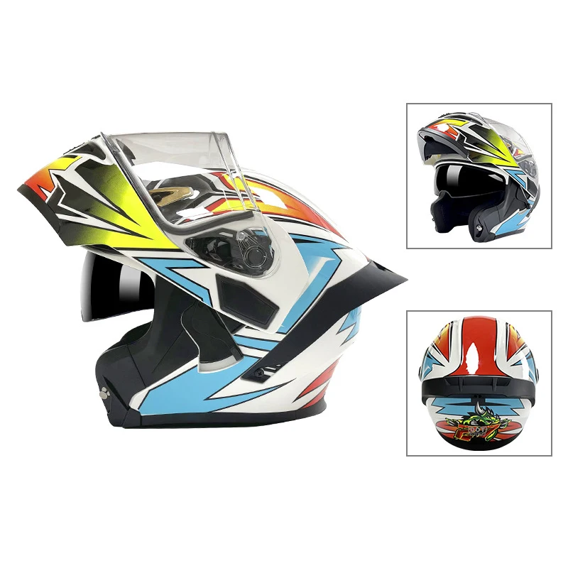 Motorcycle Flip Up Helmet Dual Visor Lens Motocross Racing Casco Moto For  HONDA CBR600RR CBR 600 RR CBF600 SA VFR1200 VFR1200F - AliExpress