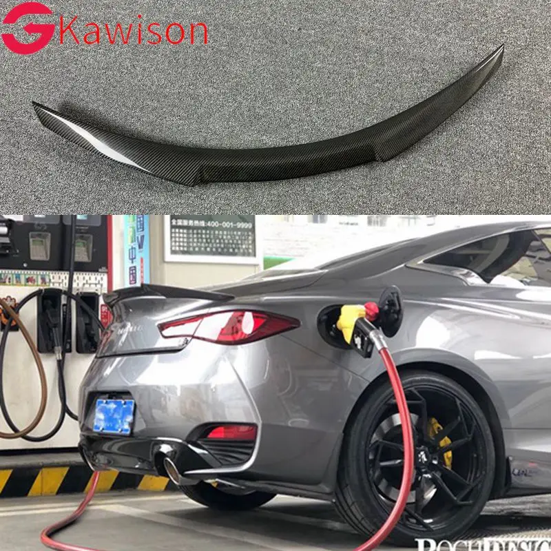 

For Infiniti Q60 Q60S Spoiler M4 style High quality carbon fiber material Car Rear Wing Spoiler 2016-2019 yea