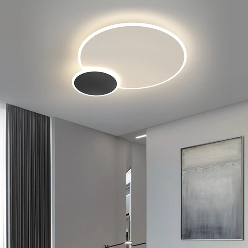 Living room lamp ceiling lights bedroom dining room lamps simple nordic modern black white LED lamp home decorative lamp
