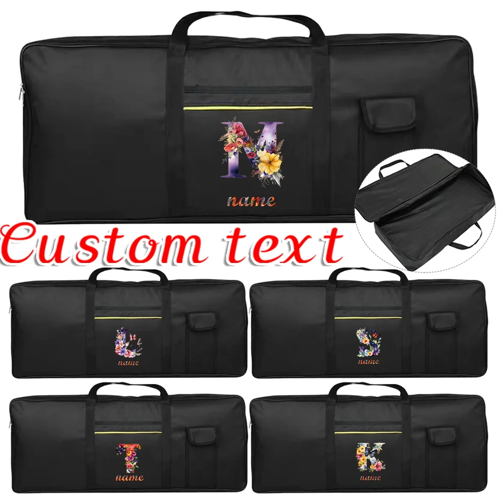 개인 맞춤형 이름 내구성 있는 이중 지퍼 전자 오르간 가방 악기 액세서리 61키..