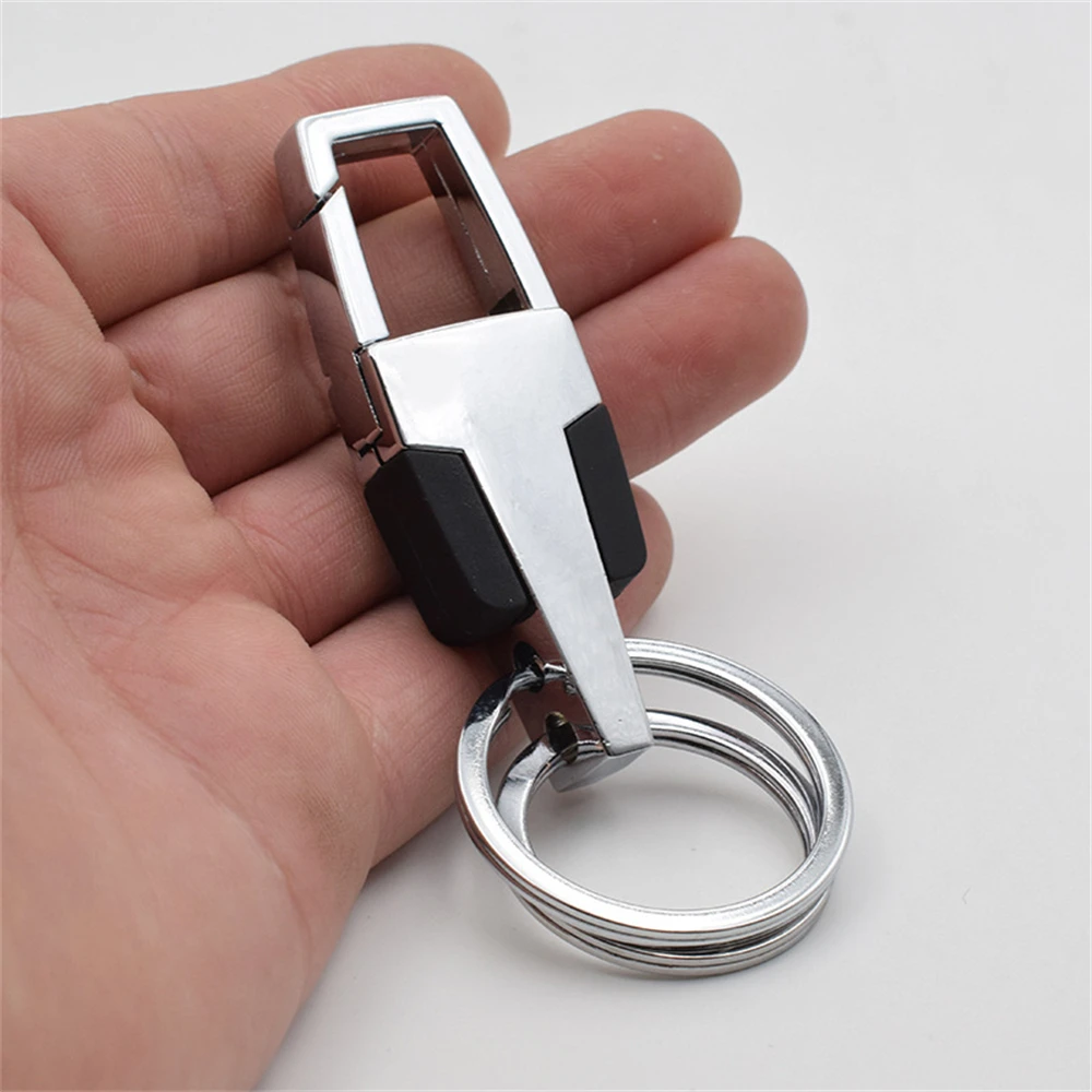 Durable Heavy Duty Car Keychain With 2 Metal Key Rings Business Men