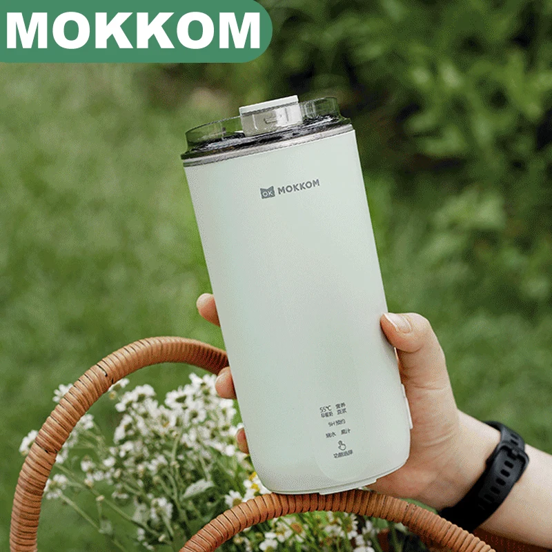 

MOKKOM 220V Electric Soymilk Maker 300ML Food Blender Portable Mixer With Heating Touch Panel Multifunction Soy Milk Machine