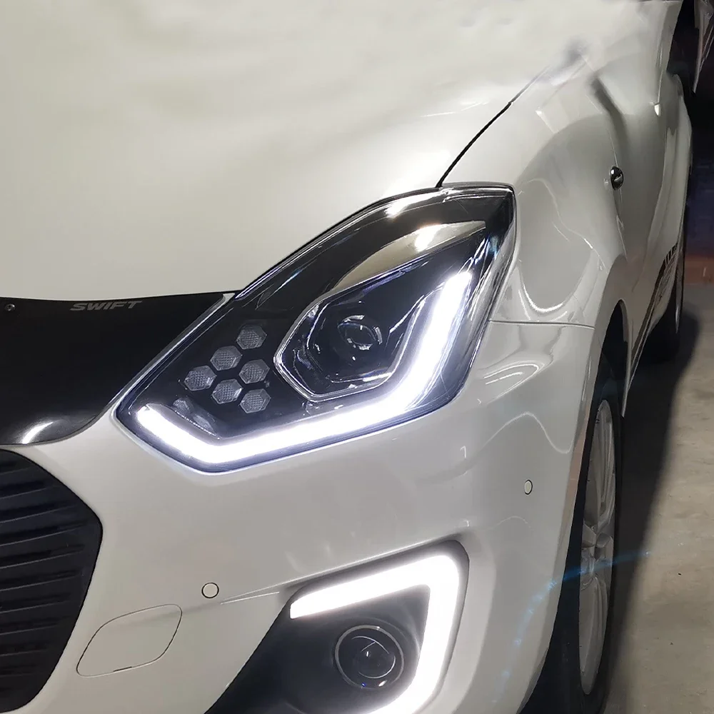 Car Front Lamps For Suzuki Swift 2017-2023 LED Auto Headlights Assembly Upgrade High Quality Bifocal Projector Lens Accessories 1 Car Front Lamps For Suzuki Swift 2017-2023 LED Auto Headlights Assembly Upgrade High Quality Bifocal Projector Lens Accessories 1