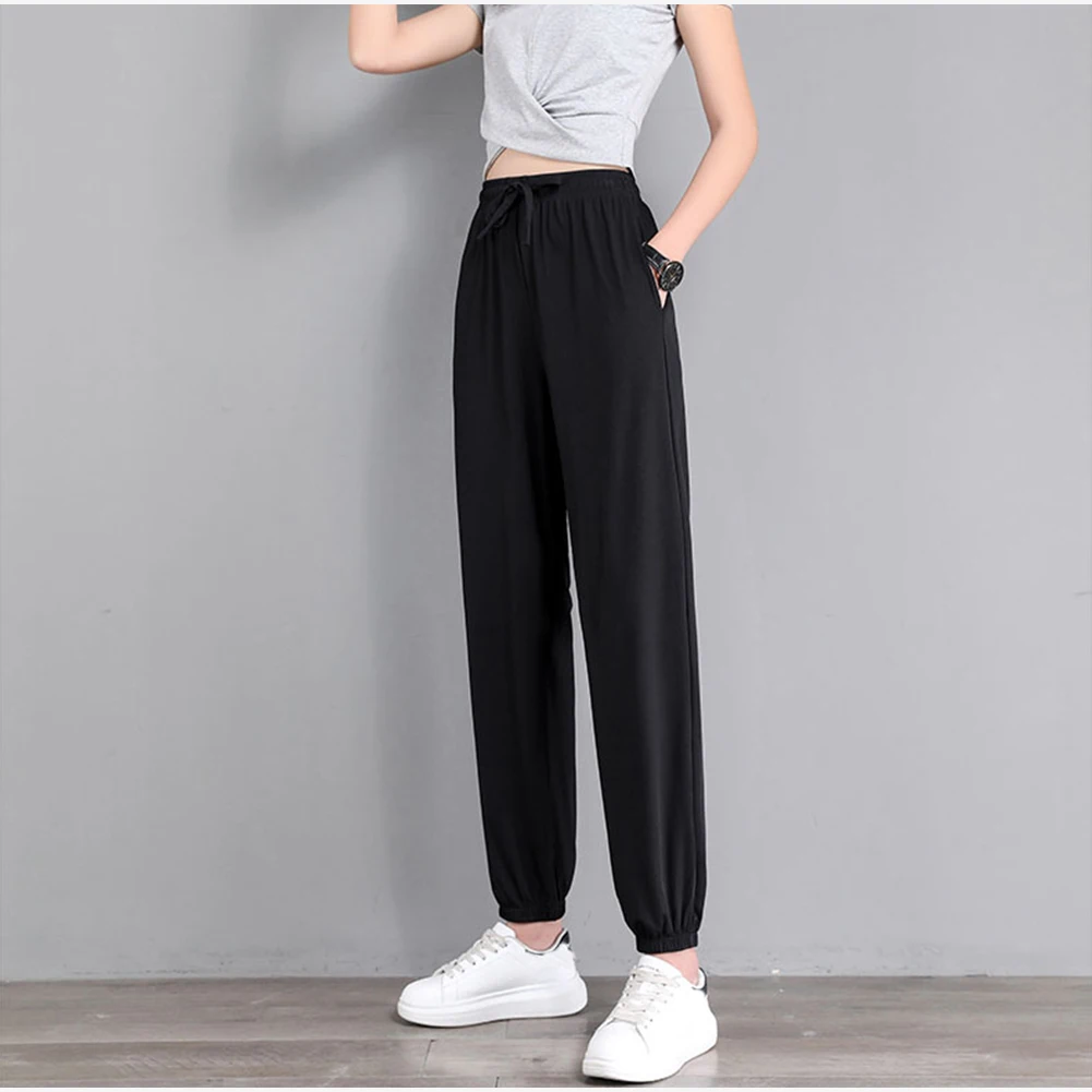 

Loose Bound Feet Running Sport Joggers Women Quick Dry Athletic Gym Fitness Sweatpants With Two Side Pockets Exercise Pants